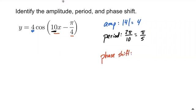 Find the amplitude, period, and phase shift of a trigonometric trig function смотреть онлайн