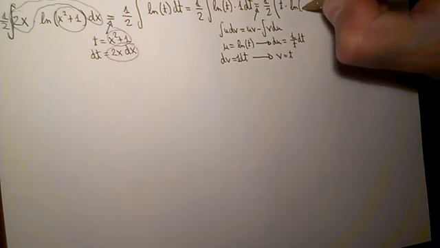 Integral of x*ln(x^2+1) (substitution + by parts) смотреть онлайн