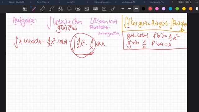 partielle Integration von dem Integral ln(x)*x dx #partielleintegration смотреть онлайн