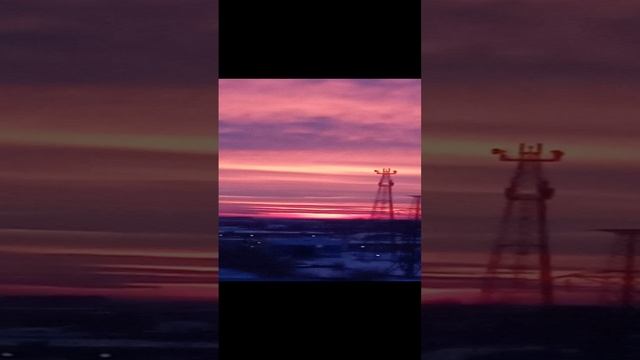 Тёплая зима контрастный закат! смотреть онлайн