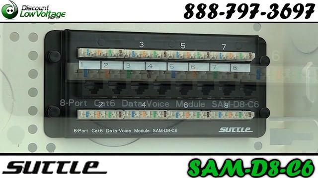 8 Port Cat6 Patch Panel | 110 Type | Suttle SE-SAM-D8-C6 смотреть онлайн