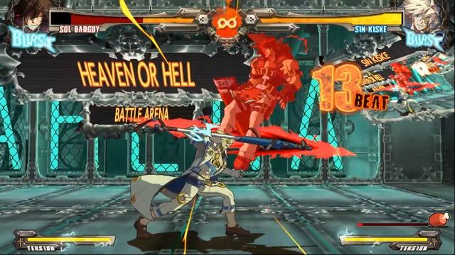 Guilty Gear Xrd Rev 2 Sin bnb into jHS safe jump смотреть онлайн