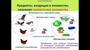 Видео урок по теме множества. 1 класс