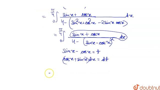 The value of the integral `int_(0)^(pi//4) (sinx+cosx)/(3+sin2x)dx`,is смотреть онлайн
