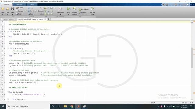 BLDC motor speed control using PSO Algorithm | MATLAB Coding line by line explained смотреть онлайн