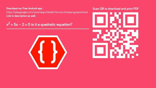 x square + 5x – 2 = 0 is this equation a quadratic equation? | Quadratic Equations | Maths-1 смотреть онлайн