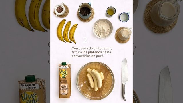 #Receta Muffins de plátano y chocolate con #Vivesoy avena sin azúcar смотреть онлайн