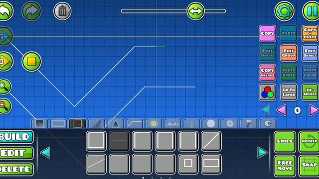 ЛАЙАУТ•ПОСТРОЙКА УРОВНЯ В Geometry dash 1# смотреть онлайн