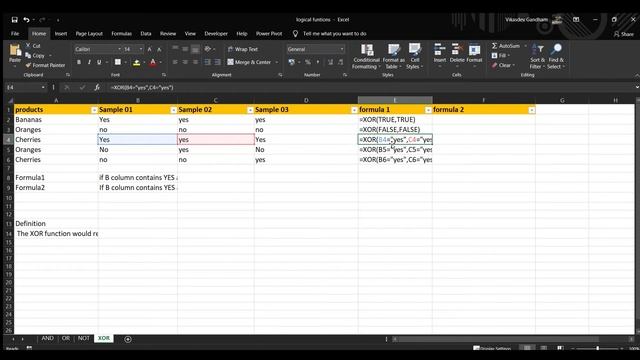 XOR Function In Excel | MS Excel