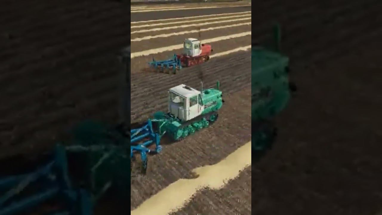 Т-150 с плугом ПСКУ. #shorts смотреть онлайн