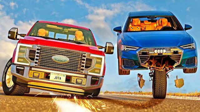 Отвалилось КОЛЕСО! 2 - подборка аварий BeamNGDrive