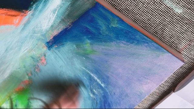 Paint with me | Start to finish Large scale abstract seascape painting смотреть онлайн