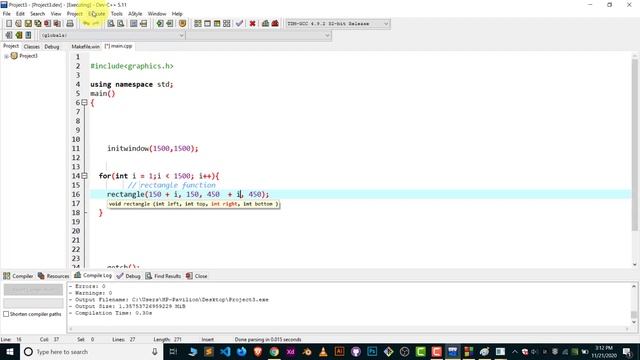 How to Move Rectangle Using C++ | Graphics in C/C++ смотреть онлайн