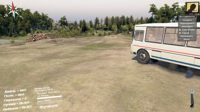 SpinTires 2017 ПАЗ -- 4334 смотреть онлайн