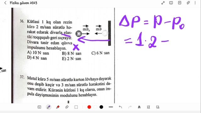 Fizika Güven 2024 İmpuls Qüvve impulsu Cismin impulsu смотреть онлайн