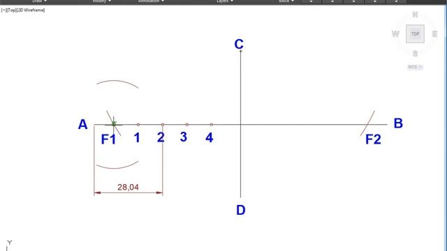 An ellipse is constructed using Arc Circle Method смотреть онлайн