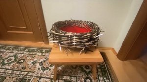 Плету ротангом замечательную работу из остатков