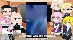 tokyo revengers react to takemichi as rishe 1/2 (rus/ang)