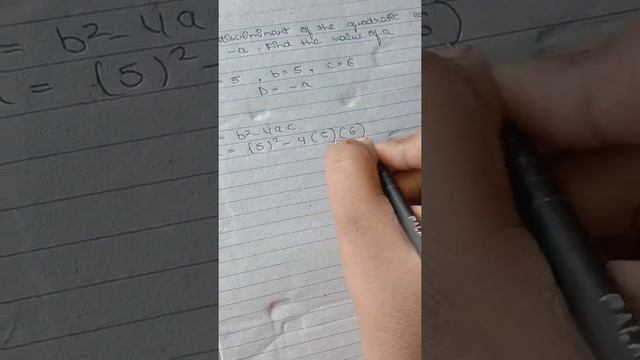 Class X The Discriminant of the Quadratic Equation 5x^2 +5x + 6 =0 is -a . Find the value of a. смотреть онлайн