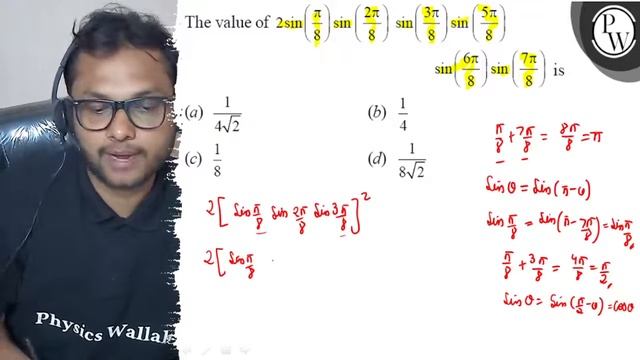 The value of \( 2 \sin \left(\frac{\pi}{8}\right) \sin \left(\frac{... смотреть онлайн