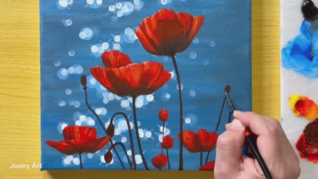 Рисуем маки с Joony Art смотреть онлайн