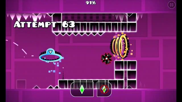 ПРОШОЛ ВСЕ УРОВНИ В geometry dash(некоторые уровни я пропустил очень лагает)... смотреть онлайн