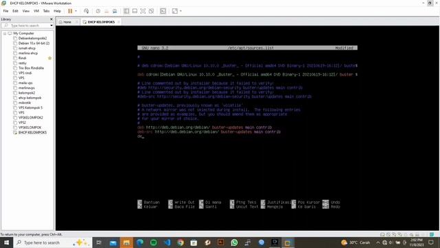 PART 1|| Tutorial Instalasi dan Konfigurasi EHCP menggunakan Debian 10 di VmWare смотреть онлайн