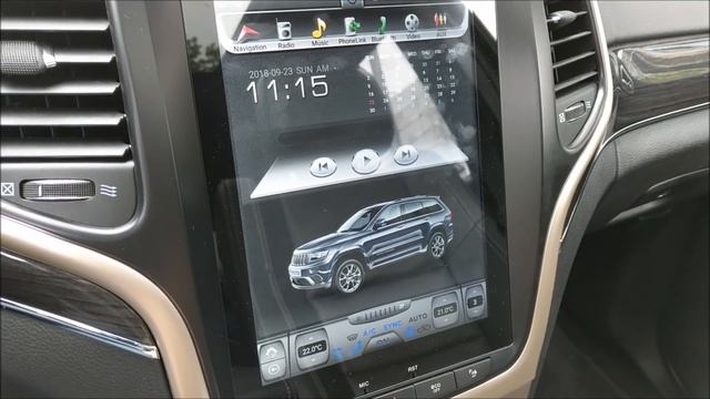 Jeep Grand Cherokee Tablet Tesla Style Head Unit Review смотреть онлайн