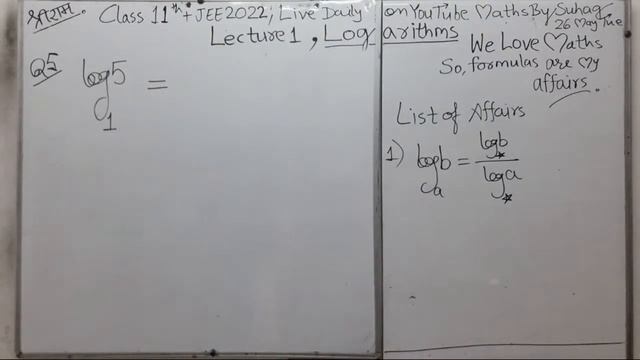 01 LOG Live Class 11 JEE 2022 Basic Maths Logarithm Day 1 Unforgettable Stories to Learn Formula & смотреть онлайн