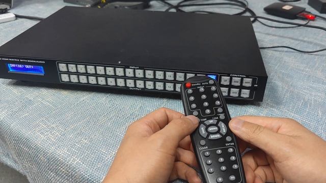 IR remote control for the fixed 4K 16x16 Matrix Switcher смотреть онлайн