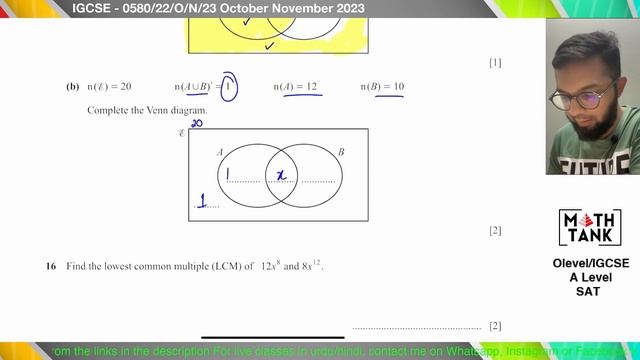 O580/22/O/N/23 IGCSE Mathematics October/November 2023/22 смотреть онлайн