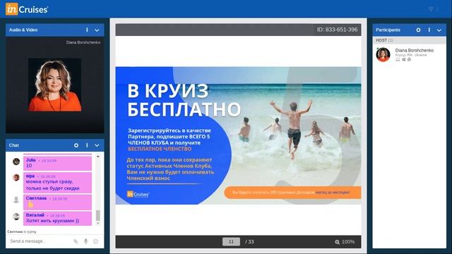 Бизнес будущего Круизный клуб InCruises! Диана Борщенко Чле смотреть онлайн