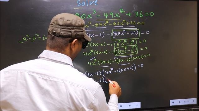 Solve cubic equation 〖〖20x〗^3-49 x〗^2+36=0 смотреть онлайн
