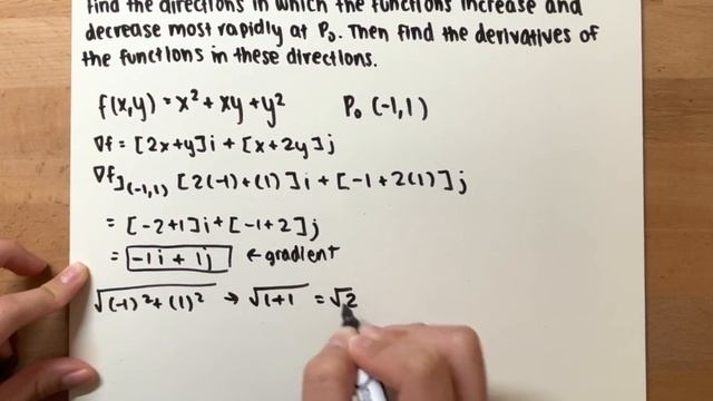 Calc 3 Ch.14 Find Directions in which Functions Increase/Decrease Most Rapidly & its Derivatives смотреть онлайн