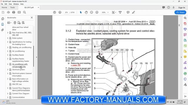 2017 Audi Q5 OEM factory repair manual смотреть онлайн