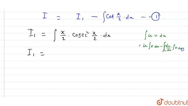 Integrate : `int (x-sinx)/(1-cos x)dx` смотреть онлайн