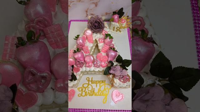 Letter A cake. #birthdaycake #lettercakes #cake #alphabetcake #partycake #cakestagram #pink смотреть онлайн