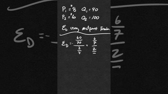 Quick Elasticity of Demand Calculation! #economics #tutorial смотреть онлайн