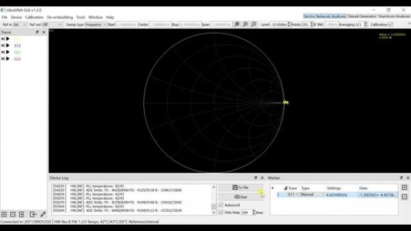 Librevna Software-1 Port Coaxial Cable Calibration (Open, Short, Load)