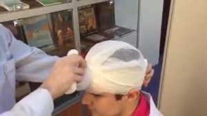 Повязка «Шапочка Гиппократа» двумя