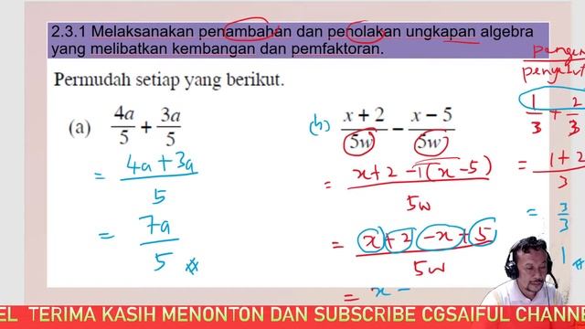 2.3 Ungkapan Algebra dan Hukum Operasi Asas Aritmetik| #MATEMATIK KSSM Tingkatan 2 #AkademiYoutuber смотреть онлайн