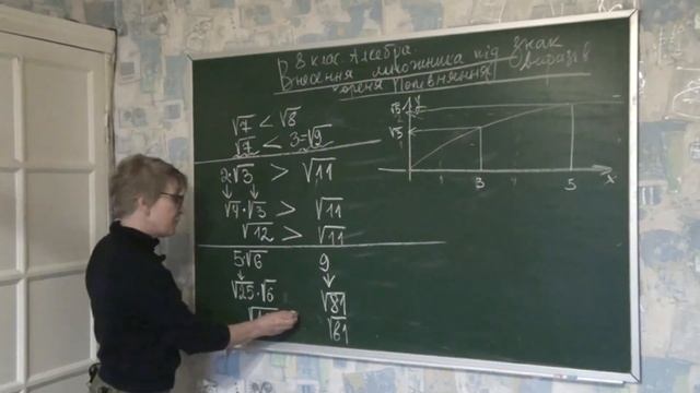 8 клас Алгебра Внесення множника під знак кореня Порівняння коренів смотреть онлайн