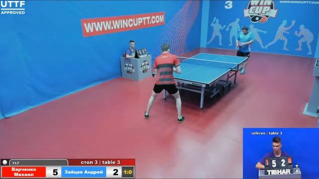 Варченко Михаил 3-0 Зайцев Андрей Турнир Восток 5 WIN CUP 07.07.21 ПрямаяТрансляция Зал3 смотреть онлайн