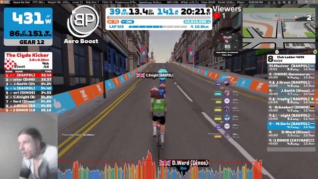 Zwift - Club Ladder Backpedal Platinum vs Gasosaurus смотреть онлайн