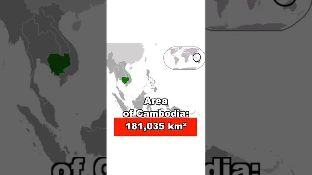 Which country has a larger area? Area of Uruguay or Cambodia? #geography смотреть онлайн