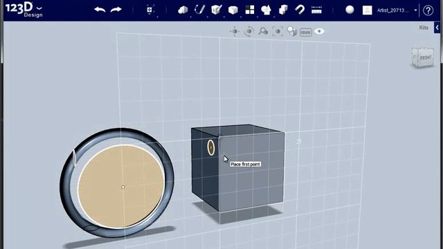 Инструмент Sveep. Autodesk 123D Design смотреть онлайн
