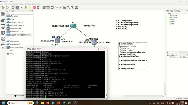 Tutorial VX LAN Cisco Nexus 9300 menggunakan GNS3 смотреть онлайн