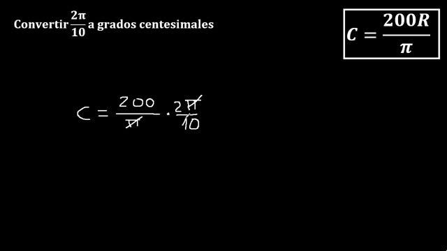 2pi/10 Radianes a centesimales - convertir de radian a grado centesimal - ejemplo 16 смотреть онлайн