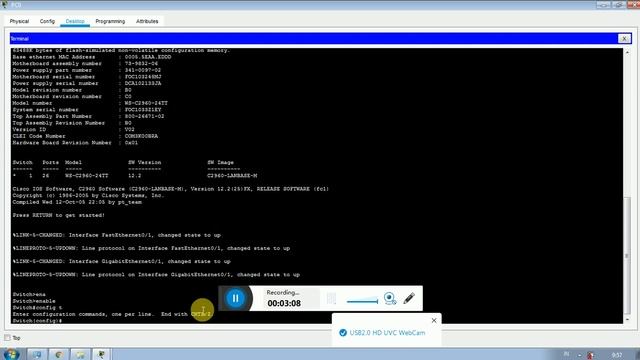 Konfigurasi Password Console - Cisco Switch 2960 смотреть онлайн