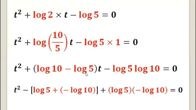 Power Logarithmic Equation x^log(2x)=5 смотреть онлайн